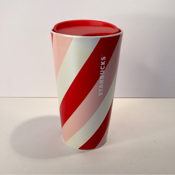 Starbucks Candy Cane Striped Ceramic Tumbler Holiday 2022 Ceramic Travel… - Picture 11 of 11